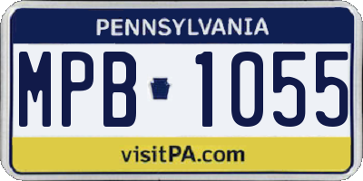 PA license plate MPB1055