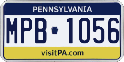 PA license plate MPB1056