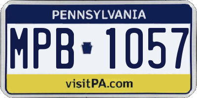 PA license plate MPB1057