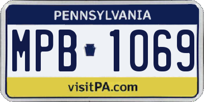 PA license plate MPB1069