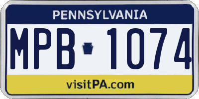 PA license plate MPB1074