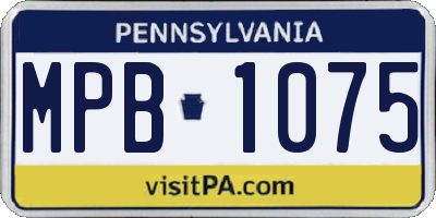 PA license plate MPB1075