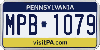 PA license plate MPB1079