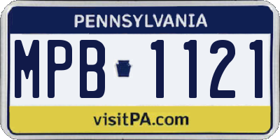 PA license plate MPB1121