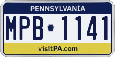 PA license plate MPB1141