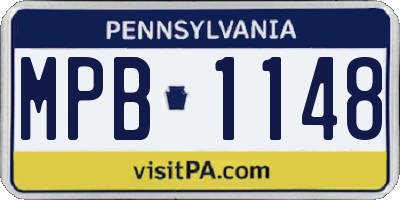 PA license plate MPB1148