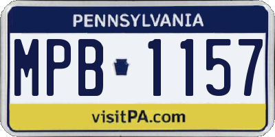 PA license plate MPB1157