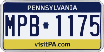 PA license plate MPB1175