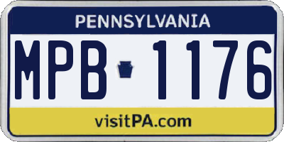 PA license plate MPB1176