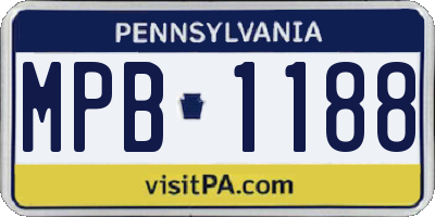 PA license plate MPB1188