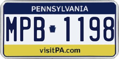 PA license plate MPB1198