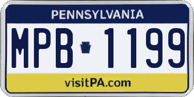 PA license plate MPB1199