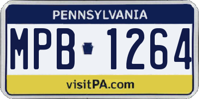PA license plate MPB1264