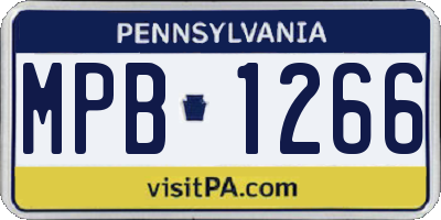 PA license plate MPB1266