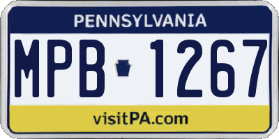 PA license plate MPB1267