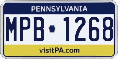 PA license plate MPB1268