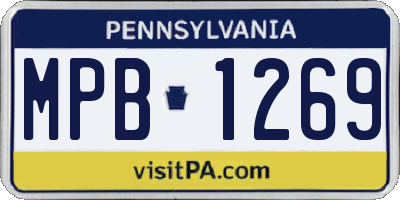 PA license plate MPB1269