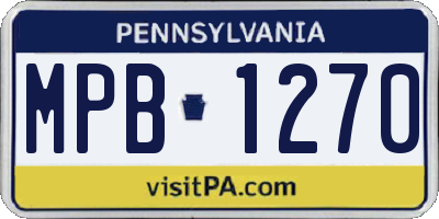PA license plate MPB1270