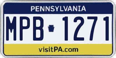 PA license plate MPB1271
