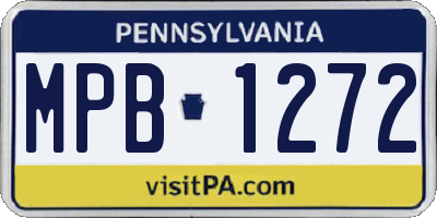 PA license plate MPB1272