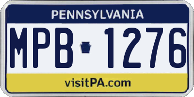 PA license plate MPB1276