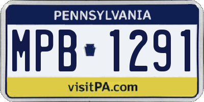PA license plate MPB1291