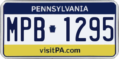 PA license plate MPB1295