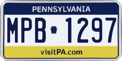 PA license plate MPB1297