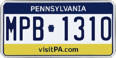PA license plate MPB1310