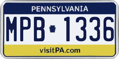 PA license plate MPB1336