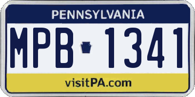 PA license plate MPB1341