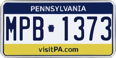 PA license plate MPB1373