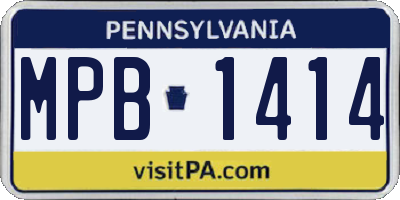 PA license plate MPB1414