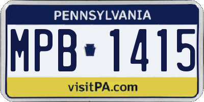 PA license plate MPB1415