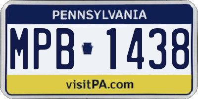 PA license plate MPB1438
