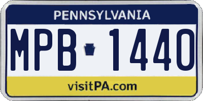 PA license plate MPB1440