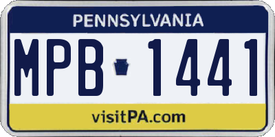 PA license plate MPB1441