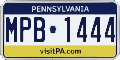 PA license plate MPB1444