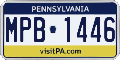 PA license plate MPB1446