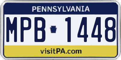 PA license plate MPB1448