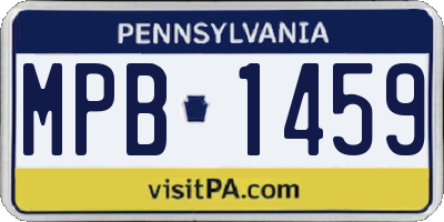 PA license plate MPB1459