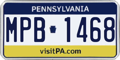 PA license plate MPB1468