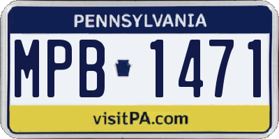 PA license plate MPB1471