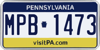 PA license plate MPB1473
