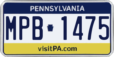 PA license plate MPB1475