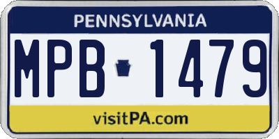 PA license plate MPB1479