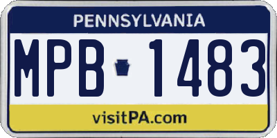 PA license plate MPB1483