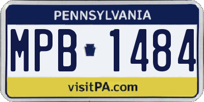 PA license plate MPB1484