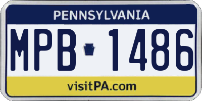 PA license plate MPB1486