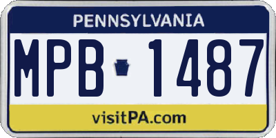 PA license plate MPB1487